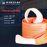 200k lb heavy duty tow strap sizing