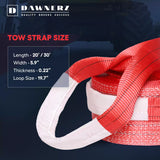 85k lb heavy duty tow strap sizing