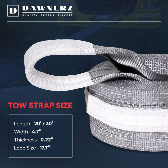 Dawnerz Tow Strap Size Infographic