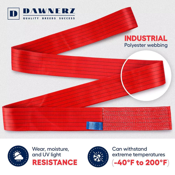 Endless Lifting sling showing temperature ranges and resistance attributes