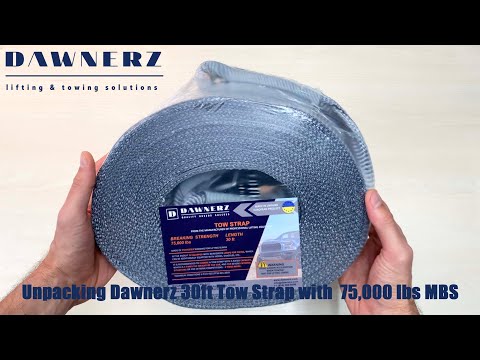 Unpacking video for the dawnerz 70000 lb 20ft tow strap